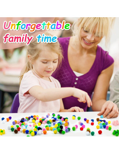 2000 Pompones Multicolor 1cm Acerich para Manualidades DIY