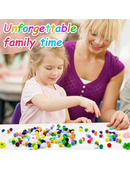 2000 Pompones Multicolor 1cm Acerich para Manualidades DIY