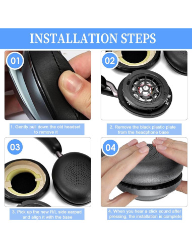 Almohadillas de Gel para Auriculares Jabra Evolve2 65/40/Elite 45h