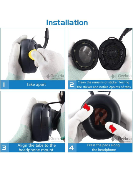 Almohadillas de Reemplazo Geekria para Auriculares JBL Quantum ONE