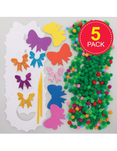 Kits de Arte de Corona de Navidad Baker Ross FE905 - 5 Piezas 2