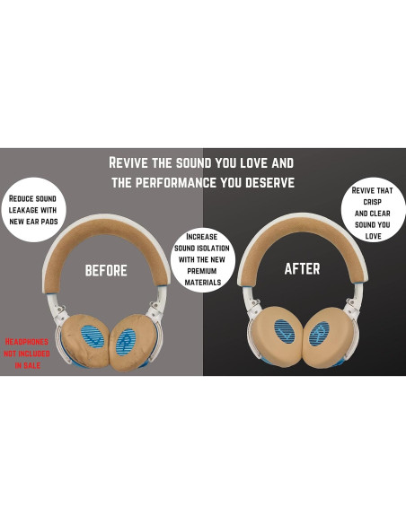 Almohadillas de Repuesto Premium AHG para Bose SoundLink On-Ear