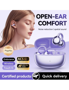 Auriculares Inalámbricos Bluetooth 5.4 M108 Clip en la Oreja Morados 2