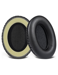 Almohadillas de Repuesto SOULWIT para Auriculares Audio-Technica ATH-ANC7/ANC7B - Cuero de Proteína y Espuma Densa