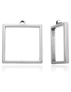 10 Piezas Molde Cuadrado Abierto 25mm Acero Inoxidable Adabele