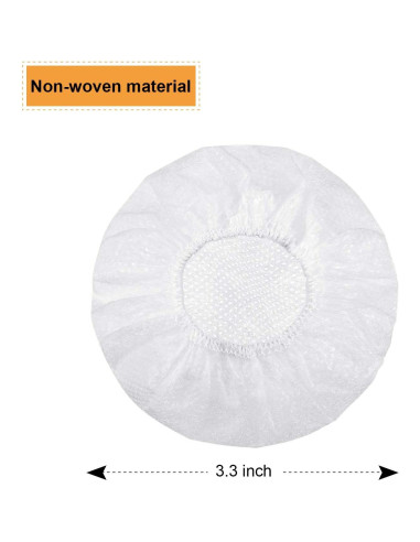 Cubiertas Desechables para Auriculares BBTO 100 Piezas 8.5 cm Blancas