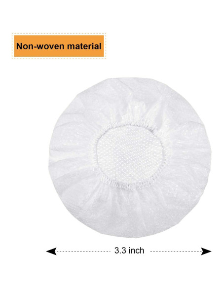 Cubiertas Desechables para Auriculares BBTO 100 Piezas 8.5 cm Blancas