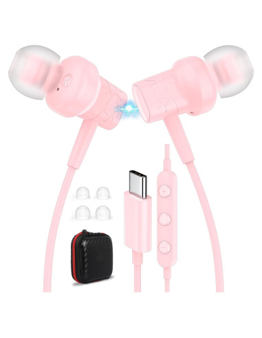 Auriculares In-Ear USB C TOPAUX con Cancelación de Ruido