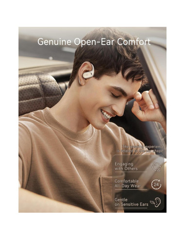 Auriculares Inalámbricos DEMICEA LibreFit B19 con Ganchos, 30h Batería, IPX5