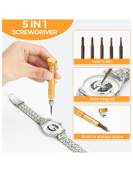 Kit de Herramientas para Reloj Ohuhu 192 PCS - Reparación y Mantenimiento