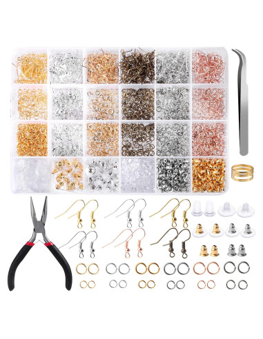 Kit de 2500 Ganchos Hipoalergénicos para Pendientes Hicdaw