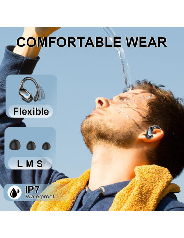 Auriculares Inalámbricos Deportivos Rulefiss BX27 Bluetooth 5.4 IPX7