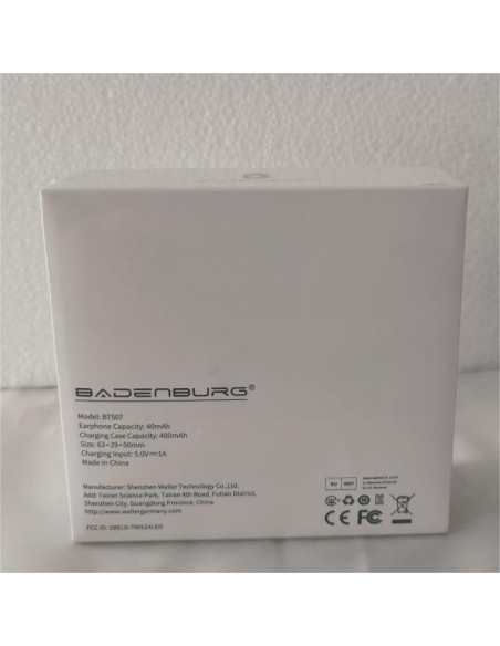 Auriculares Inalámbricos BADENBURG Airbeat 1 ANC Bluetooth 5.3