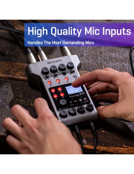 Grabadora de Podcast Zoom PodTrak P4 + Auriculares Sennheiser HD 280 PRO