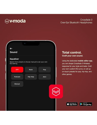 Auriculares V-MODA Crossfade 3 Circumaurales Inalámbricos Negro