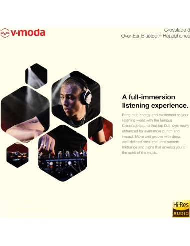 Auriculares V-MODA Crossfade 3 Diadema Inalámbricos Negro Bronce