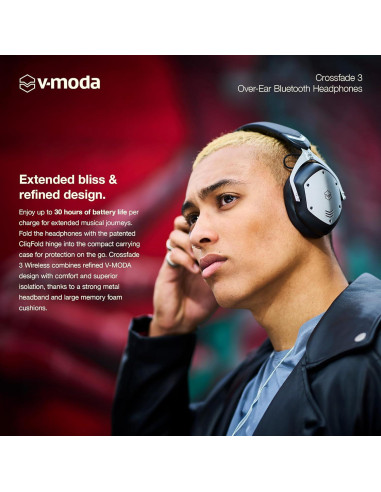 Auriculares V-MODA Crossfade 3 Diadema Inalámbricos Negro Bronce