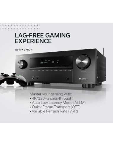Receptor AV Denon AVR-X2700H 8K 7.2 Canales 95W