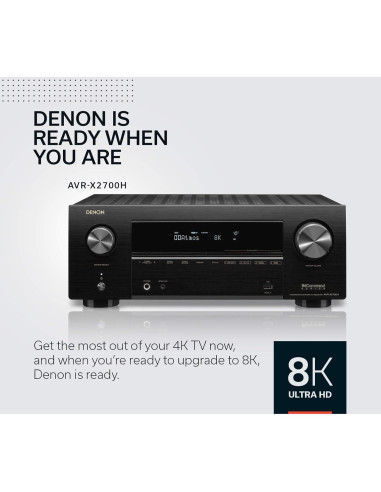 Receptor AV Denon AVR-X2700H 8K 7.2 Canales 95W
