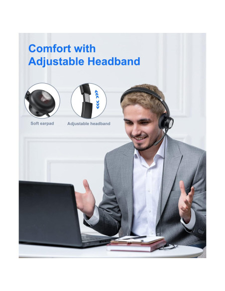 Auriculares USB New Bee H365 con micrófono y cancelación de ruido Auriculares USB New Bee H365 con micrófono y cancelación de ruido