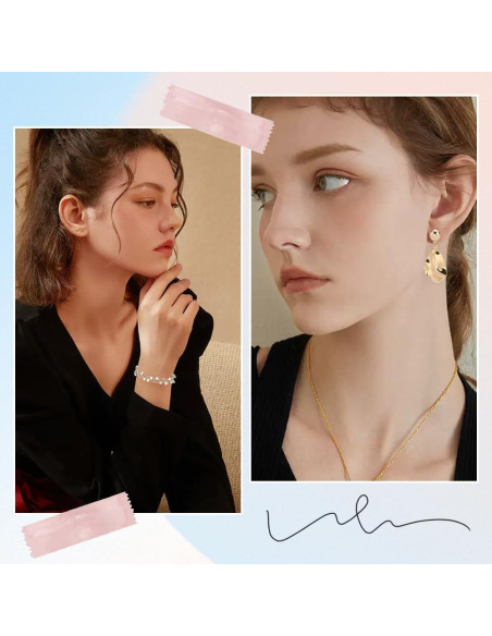 Anillas Abiertas Doradas SUNNYCLUE 800 Pcs Acero Inoxidable