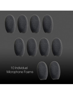 Cubiertas de espuma para micrófono Global Teck 10 unidades - Auriculares compatibles 2