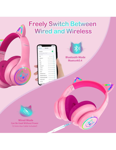 Auriculares Inalámbricos LOBKIN para Niños con ANC y Bluetooth 5.4