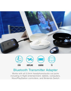 MEE audio Adaptador Bluetooth para Aviones + Auriculares KidJamz 2