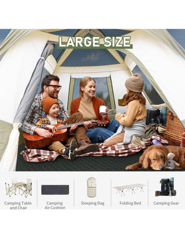 Tienda de Camping Outvita 6 Personas Impermeable Instantánea