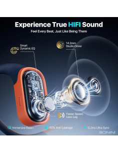 Auriculares Inalámbricos Bluetooth Shenzen Y70 Naranja IPX5 2