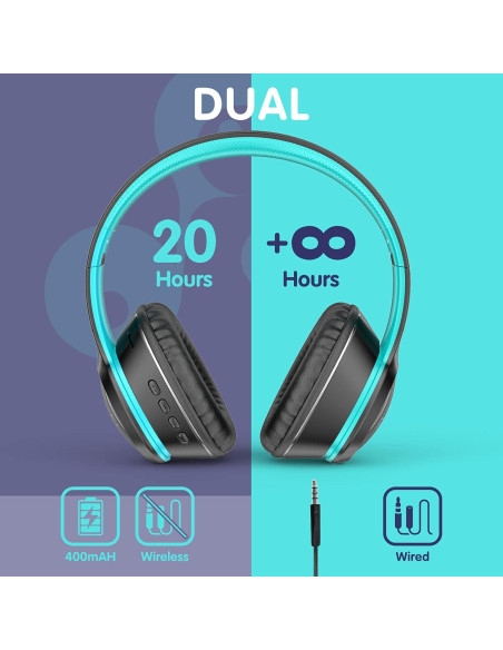 Auriculares Inalámbricos FFZ K21 para Niños con Micrófono y LED Auriculares Inalámbricos FFZ K21 para Niños con Micrófono y LED