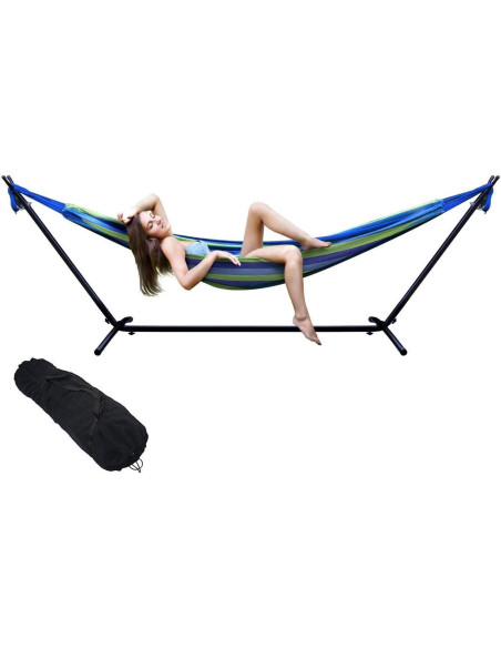 Hamaca Doble Ajustable TechFaith con Soporte de Acero 274cm