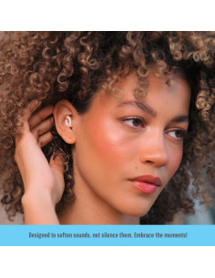 Tapones para oídos Hear Hush Hoops Silicona Crema 17dB 2