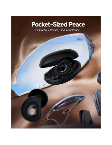 Tapones para Oídos BIGOOD G6 Silicona Suave 50dB Negro