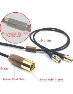 Cable Balance XLR 4 Pines Audeze LCD-2/3/4/X/XC/MM-500 2m 2