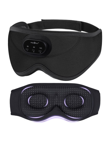 MUSICOZY Máscara de Sueño Bluetooth 3D con Auriculares Inalámbricos