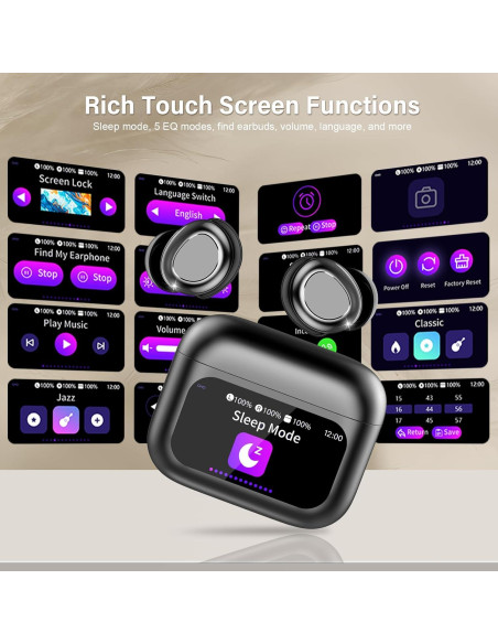 Auriculares Bluetooth 5.4 ZYHKON SU9 para dormir, 48h reproducción