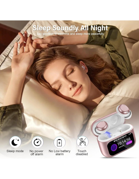 Auriculares Bluetooth 5.4 ZYHKON SU9 para dormir, 48h reproducción