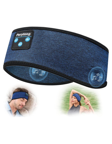 Auriculares para Dormir Perytong Bluetooth 5.4 Banda Azul Marino