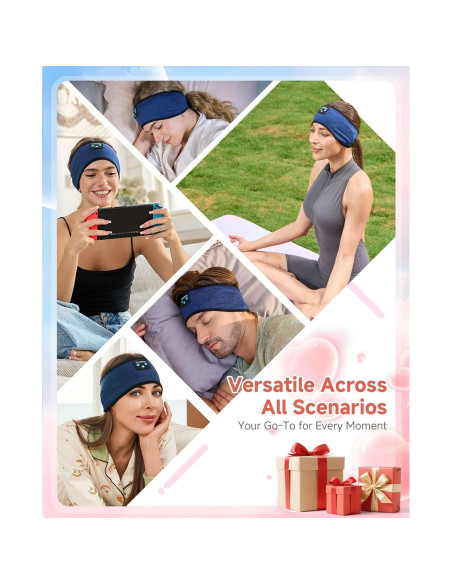 Auriculares para Dormir Perytong Bluetooth 5.4 Banda Azul Marino Auriculares para Dormir Perytong Bluetooth 5.4 Banda Azul Marino
