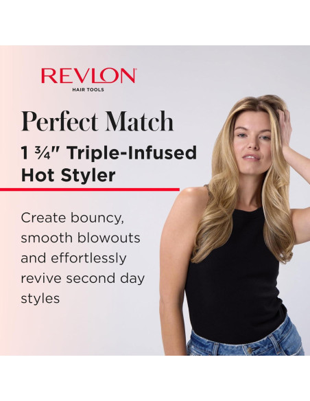 Cepillo Calentado Revlon Perfect Match 4.4 cm - Rizos y Volumen