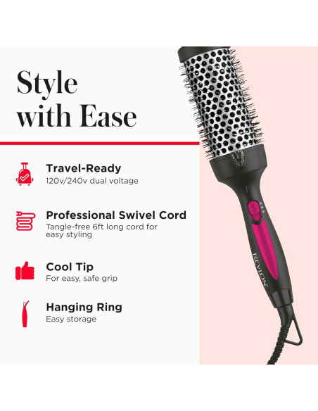 Cepillo Calentado Revlon Perfect Match 4.4 cm - Rizos y Volumen