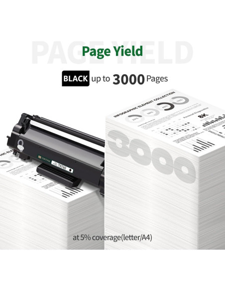 Cartucho de Tóner JINTUM TN760 Compatible para Brother - 4 Unidades