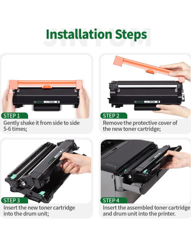 Cartucho de Tóner JINTUM TN760 Compatible para Brother - 4 Unidades