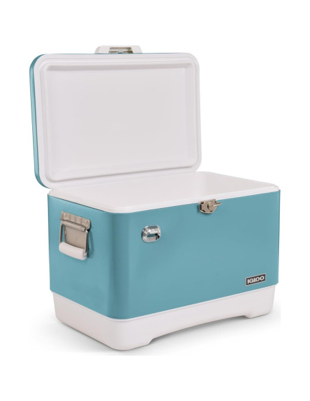 Enfriador Igloo Legado 54 Qt Acero Inoxidable 51 L con Abrebotellas