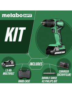 Taladro Inalámbrico Metabo HPT DS18DDX 18V Sin Escobillas 2