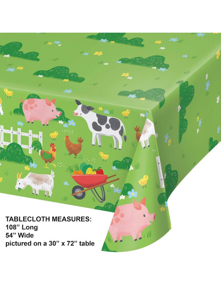 Mantel de Papel de Animales de Granja Trendware 3 Unidades