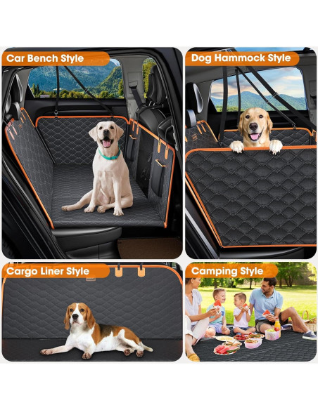 Funda de Asiento Trasero para Perros MIXJOY - Extensor Negro