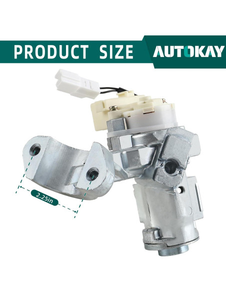 Interruptor de Cilindro de Bloqueo de Encendido AUTOKAY 45020-06-4 para Toyota Camry 2002-2006