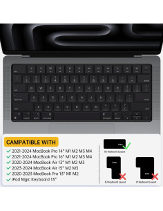 Cubierta de Teclado CaseBuy Rosa para MacBook Pro/Air 13"-16" 2